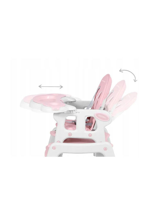 Ricokids Sinco Baby Highchair 5 in 1 with Adjustable Height Pink