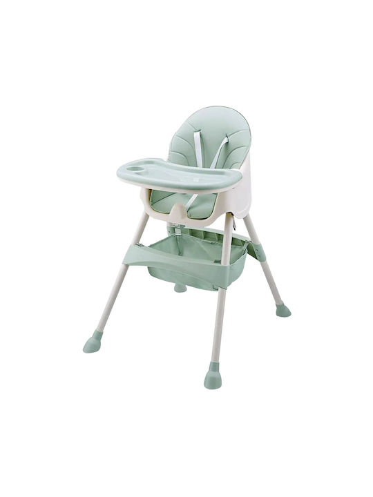 Ricokids Milo Καρεκλάκι Φαγητού 3 in 1 με Ρυθμιζόμενο Ύψος Πράσινο