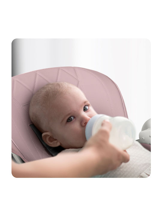 Nukido Elite Klappbarer Baby Hochstuhl 3 in 1 mit Höhenverstellbar Rosa