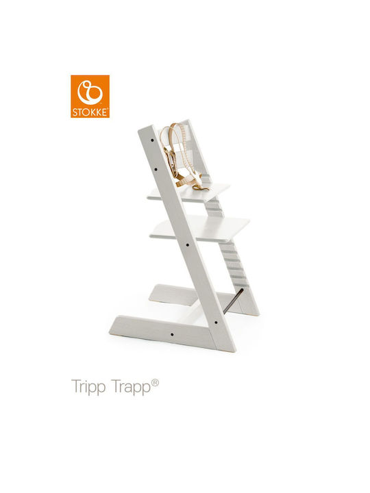 Stokke Tripp Trapp Καρεκλάκι Φαγητού με Ρυθμιζόμενο Ύψος White