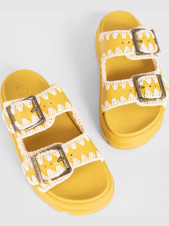 Women's Flat Sandals Yellow