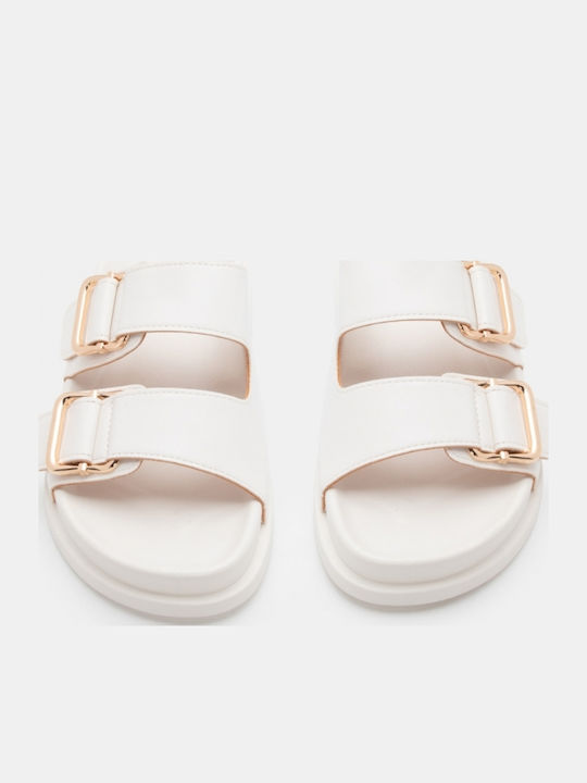 Γυναικεία Σανδάλια Flatforms Λευκά