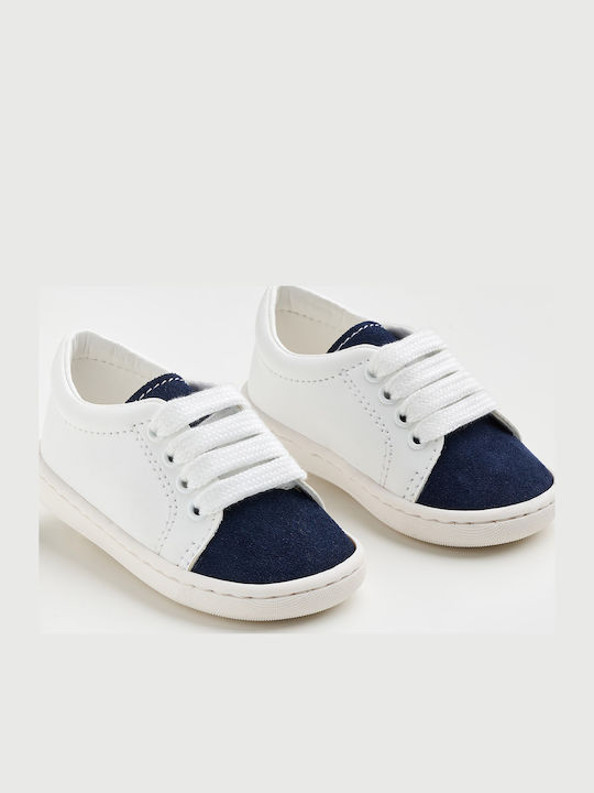 Ever Kid Βαπτιστικά Δερμάτινα Sneakers Λευκά