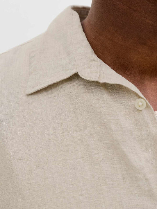 Μακρυμάνικo Λινό Πουκάμισο σε Φαρδιά Γραμμή Silver Lining