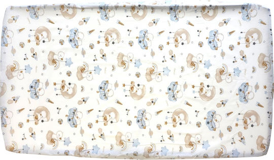 Baby Bettlaken Für Krippe Baumwolle Blau 120x60cm