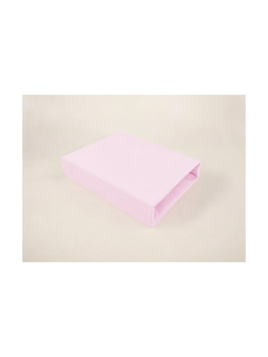Qmini Seturi de cearșafuri pentru bebeluși Pentru Cradle Bumbac cu Cauciuc Bej Roz 90x40buc