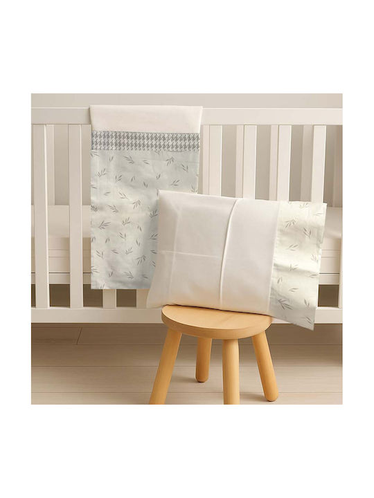 abo Baby Sheets Set Crib Cotton White 70x140cm 3pcs