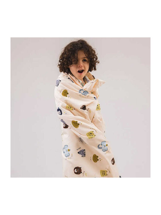 La Millou Blanket Nursery Swaddling Blankets Thin Cotton Beige 80x100cm