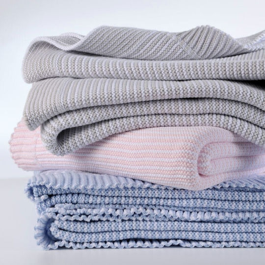 Down Town Home Blanket Cot 441 Knitted Gray 90x120cm