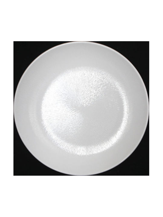 Raki Melamine White Serving Platter With Diameter 40cm