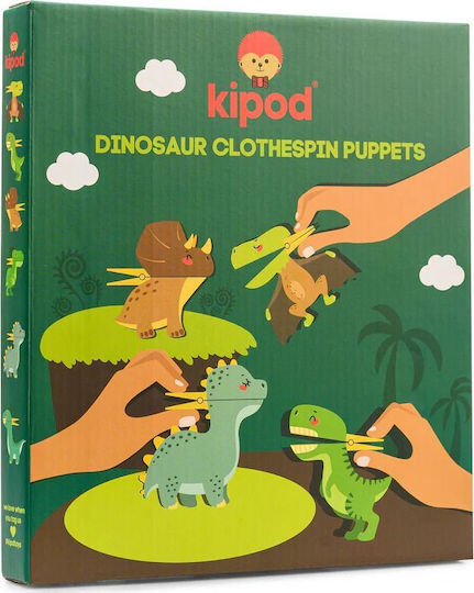 Kipod Kinderhandwerk Marionetten auf Wäscheklammern Dinosaurier für Kinder 3+ Jahre alt+ Jahre