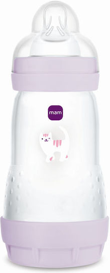 Mam Plastic Baby Bottle Easy Start Anti-Colic with Silicone Nipple for 2+ months Purple 260ml