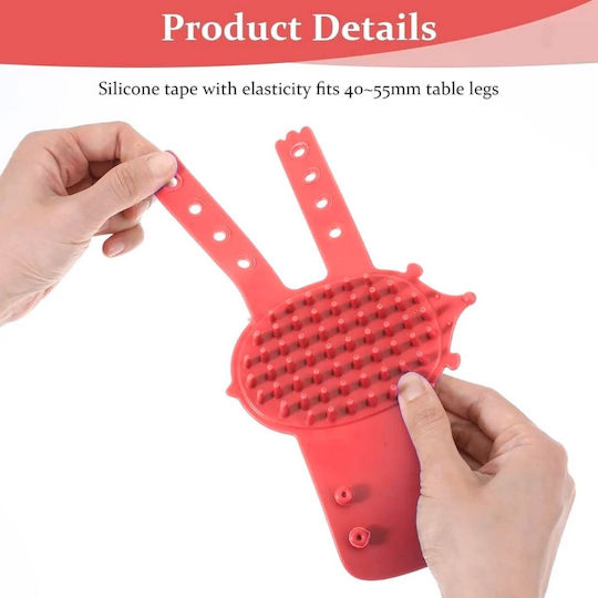 Cat Brush Scraper Silicone Self Grooming Strap Pink