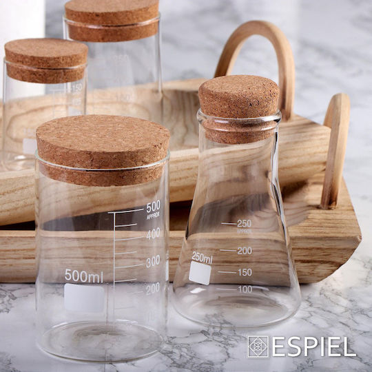 Espiel Σετ Βάζα Γενικής Χρήσης με Φελλό Γυάλινο 150ml