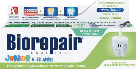 BioRepair Junior Children's Toothpaste for 6+ Years with Mint Flavor 75ml