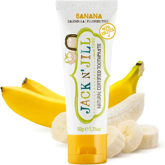 Jack n' Jill Baby Toothpaste for 6m+ with Banana Flavor Fluoride-Free 50gr