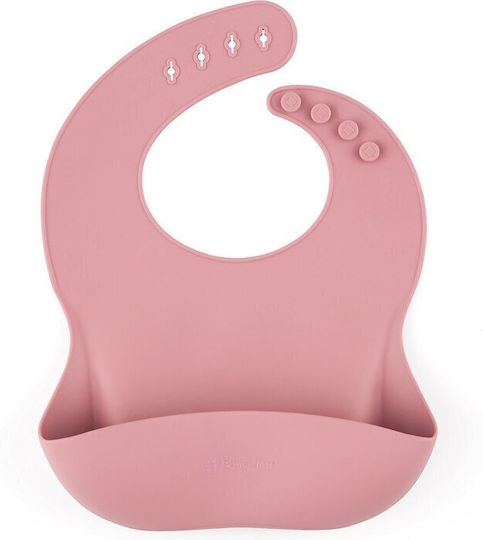 Petite & Mars Bavetă Silicon cu Buzunar Dusty Rose pentru 6 m+
