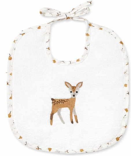 Baby Star Forest Friends Σαλιάρα από 100% Βαμβάκι με Κορδόνι Λευκή