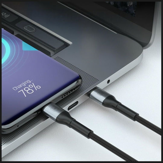 3MK Hyper USB 2.0 Cable USB-C male - USB-C 60W PD Μαύρο 0.5m