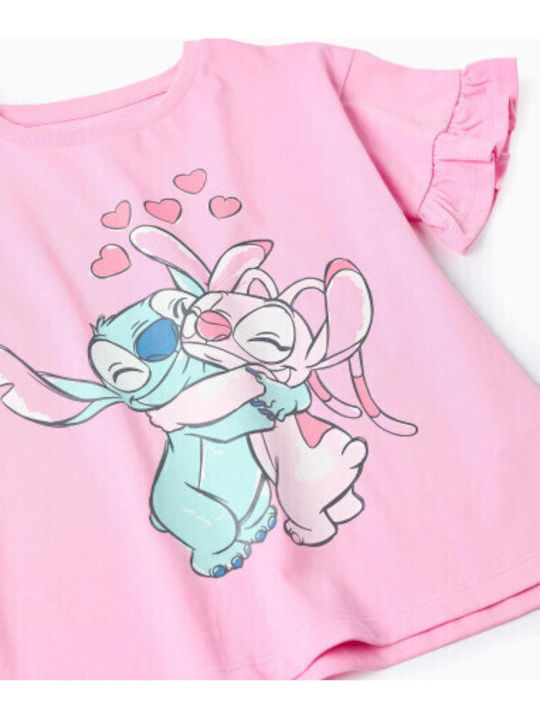 Kids Short-Sleeved Top Pink