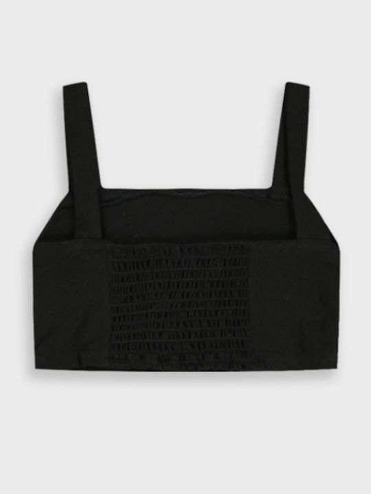 Kids' Crop Top Sleeveless Black