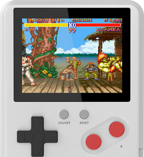 Techkidz 500-Spiel Konsole Emulator Schlankes Modell Weiß