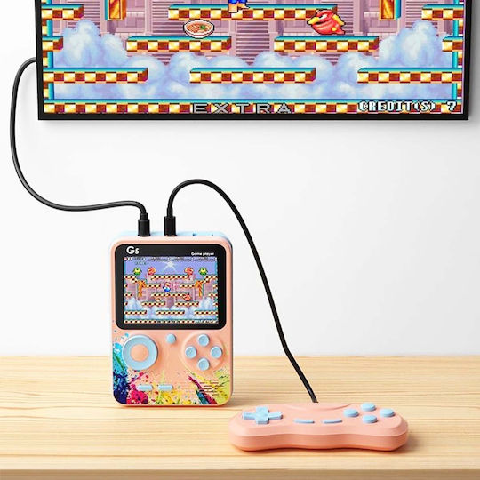 Techkidz 500-Spiel Konsole Emulator Multiplayer Controller Streetart Modell Pink