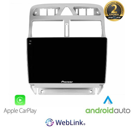Pioneer Ηχοσύστημα Αυτοκινήτου για Peugeot 307 2002 2008 (Bluetooth/USB/WiFi/GPS/Apple-Carplay/Android-Auto)