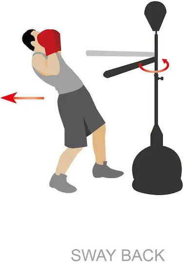 Olympus Sport Power Spin Bar Synthetic Filled Speed Punching Bag Black