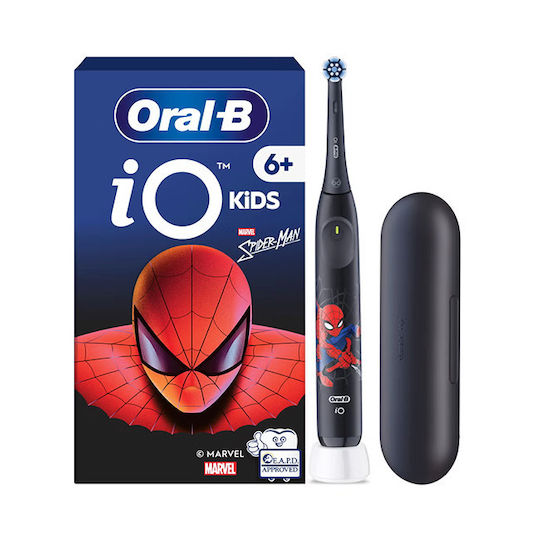 Oral-B iO Kids Children's Electric Toothbrush with Timer for 6+ Years Spiderman with Travel Case