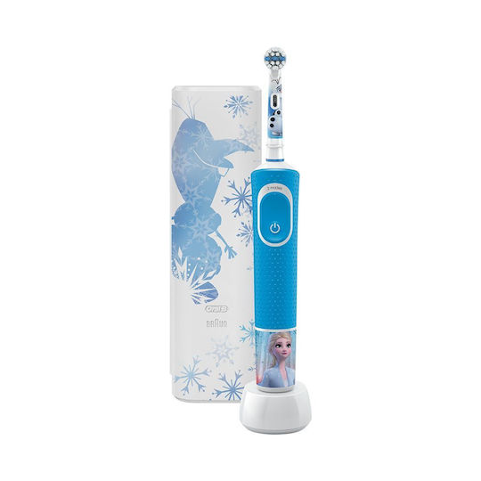 Oral-B Frozen Special Edition Children's Electric Toothbrush with Timer for 3+ Years with Travel Case