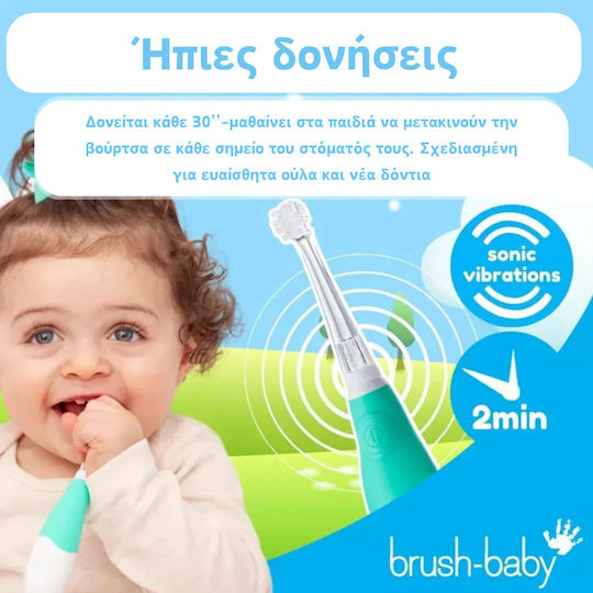 Brush Baby Babysonic Children's Electric Toothbrush with Chronograph for 0m+ Blue with Replacement Heads