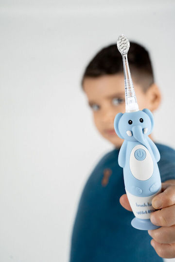 Brush Baby Wildones Children's Electric Toothbrush with Chronograph for 0m+ Elephant with Replacement Heads