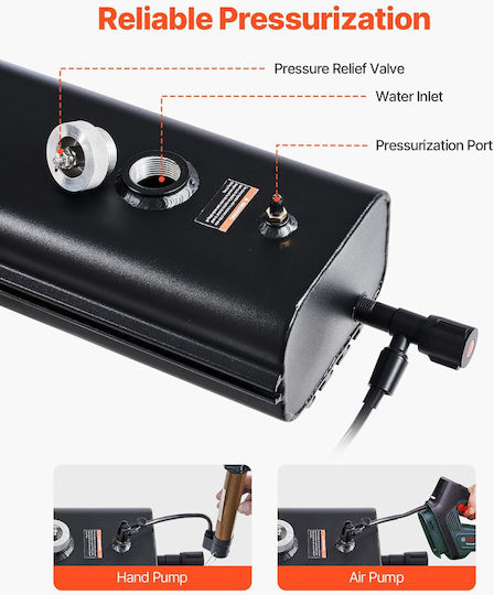Vevor 7 Gal Roof Rack Tank Water Portable Water Tank Splash Protection Panel