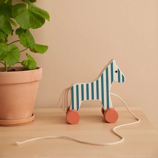 Kids Concept Pull-Along Toy Pull-along Horse Carl Larsson made of Wood for 12++ Months