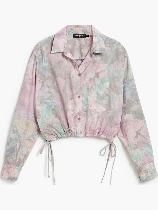 Long Sleeve Women's Shirt Magical Fuxia