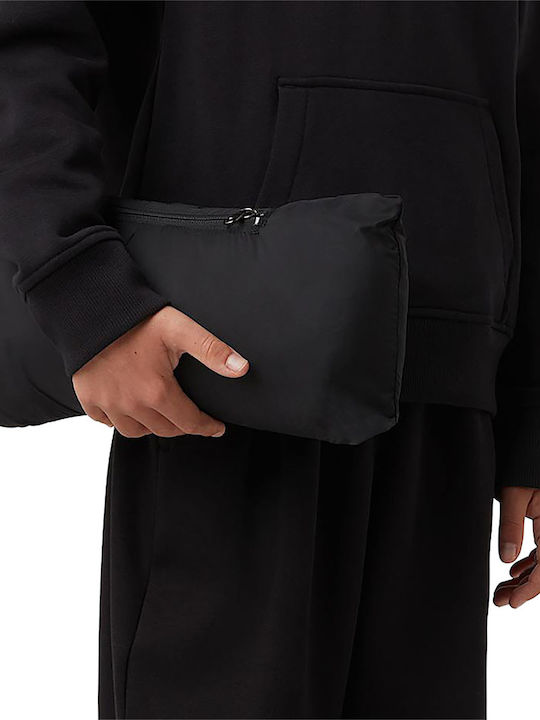 Αδιάβροχο Παιδικό Αθλητικό Μπουφάν με Επένδυση Μαύρο