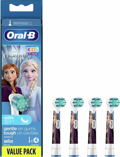 Oral-B Replacement Electric Toothbrush Heads Pro Kids 4 Pieces for 3+ Years Olaf