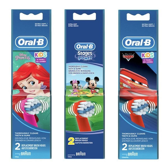 Oral-B Electric Toothbrush Replacement Heads Stages Power 2 Pieces for 3+ Years