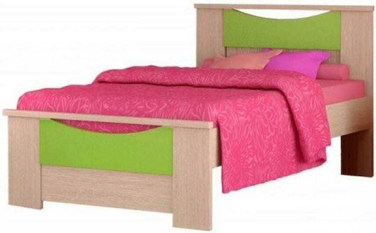 Lächeln Kinderbett Semi-Doppel Grün für Matratze 110x190cm