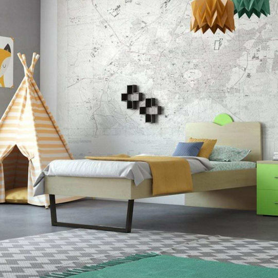 Sarris Classic Single Kids Bed Green for Mattress 90x190cm