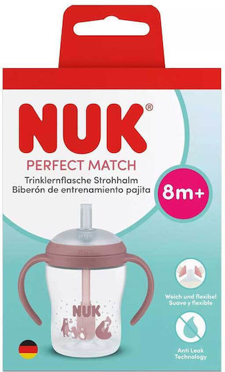 Nuk Cup Baby Sippy Cup Plastic With Handles Pink For 8m+ 150ml