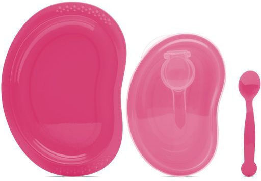 Lorelli Feeding Set made of Plastic Pink 3pcs