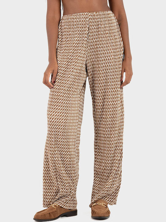 Damen Stoffhose Braun