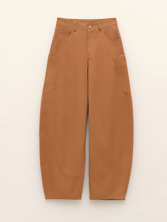 Damen Stoffhose Camel