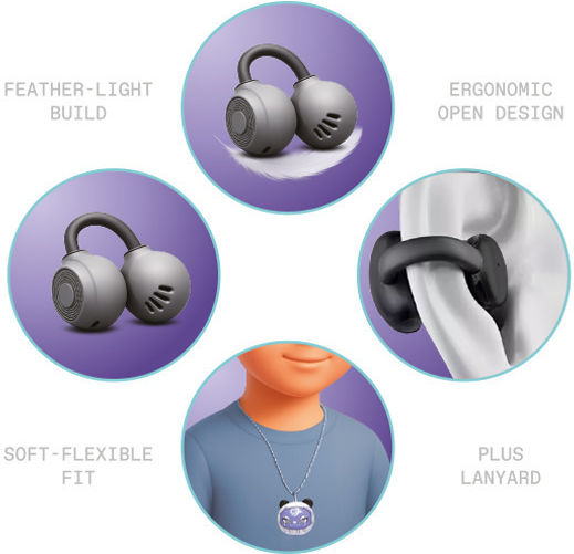 Kiddoboo GOAT Open Ear Bluetooth Handsfree Ακουστικά με Θήκη Φόρτισης Frozen Cyborgs