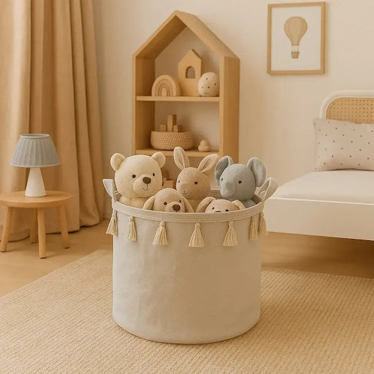 Jabadabado Cutie de Jucării pentru Copii din Țesătură Storage Gri 40x40cm 1buc