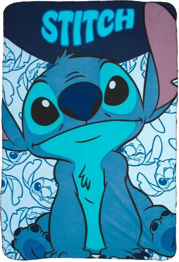 Disney Κουβέρτα Fleece Stitch Sky Blue 140x100εκ.