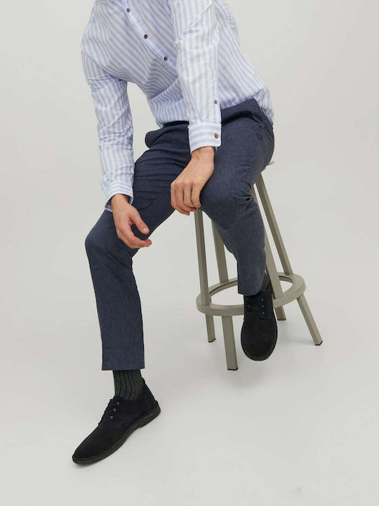 Herrenhosen Chino in Schlank Passform Marineblau Blazer