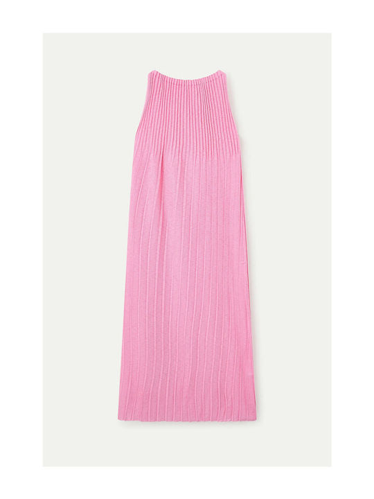 Summer Midi Dress for Wedding / Christening Pink